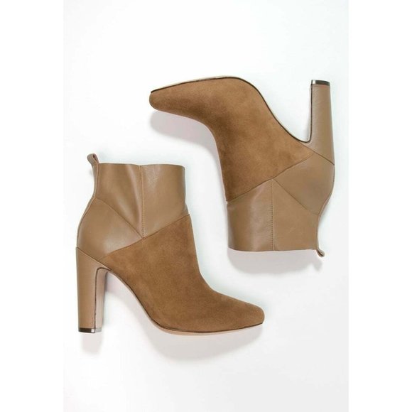 Rachel Zoe Elizabeth Sepia Kid Suede Calf Pointed Toe Ankle Boots US 7 M - Picture 8 of 9